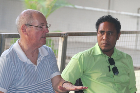 Br Daryl meets young friars in Timor-Leste